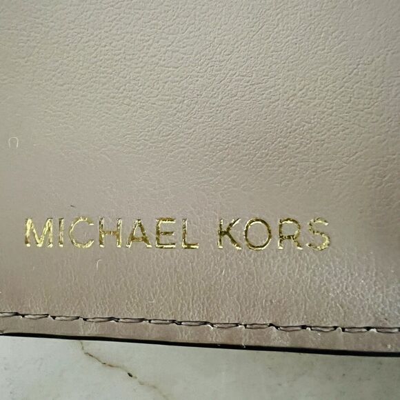 MICHAEL KORS Jet Set Truffle Logo Leather Medium Tri-Fold Card Wallet - Picture 6 of 8